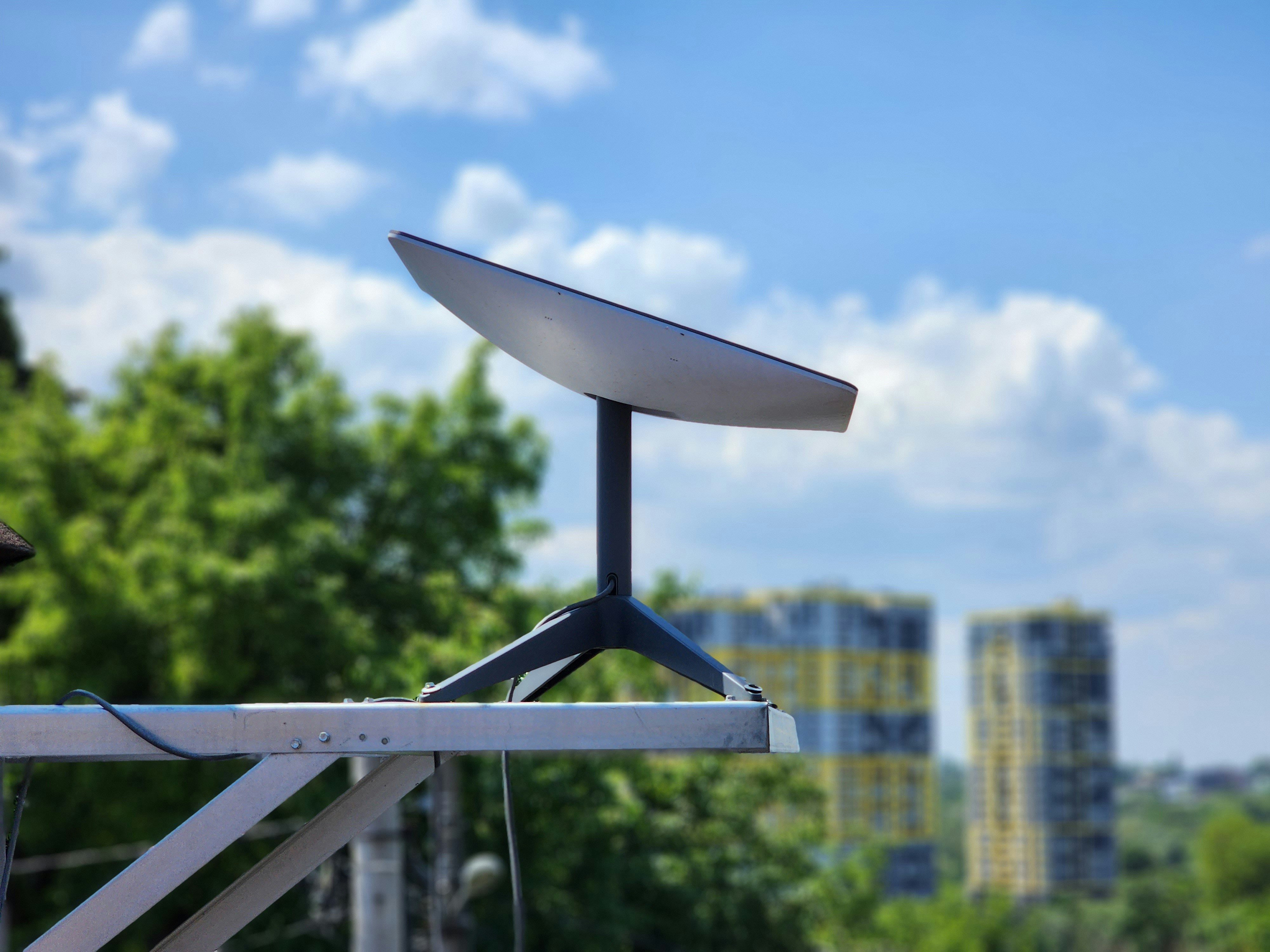 Starlink dish mounted on roof