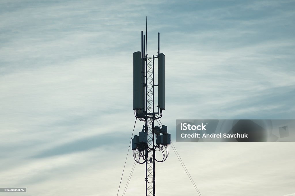 Cell tower silhouette