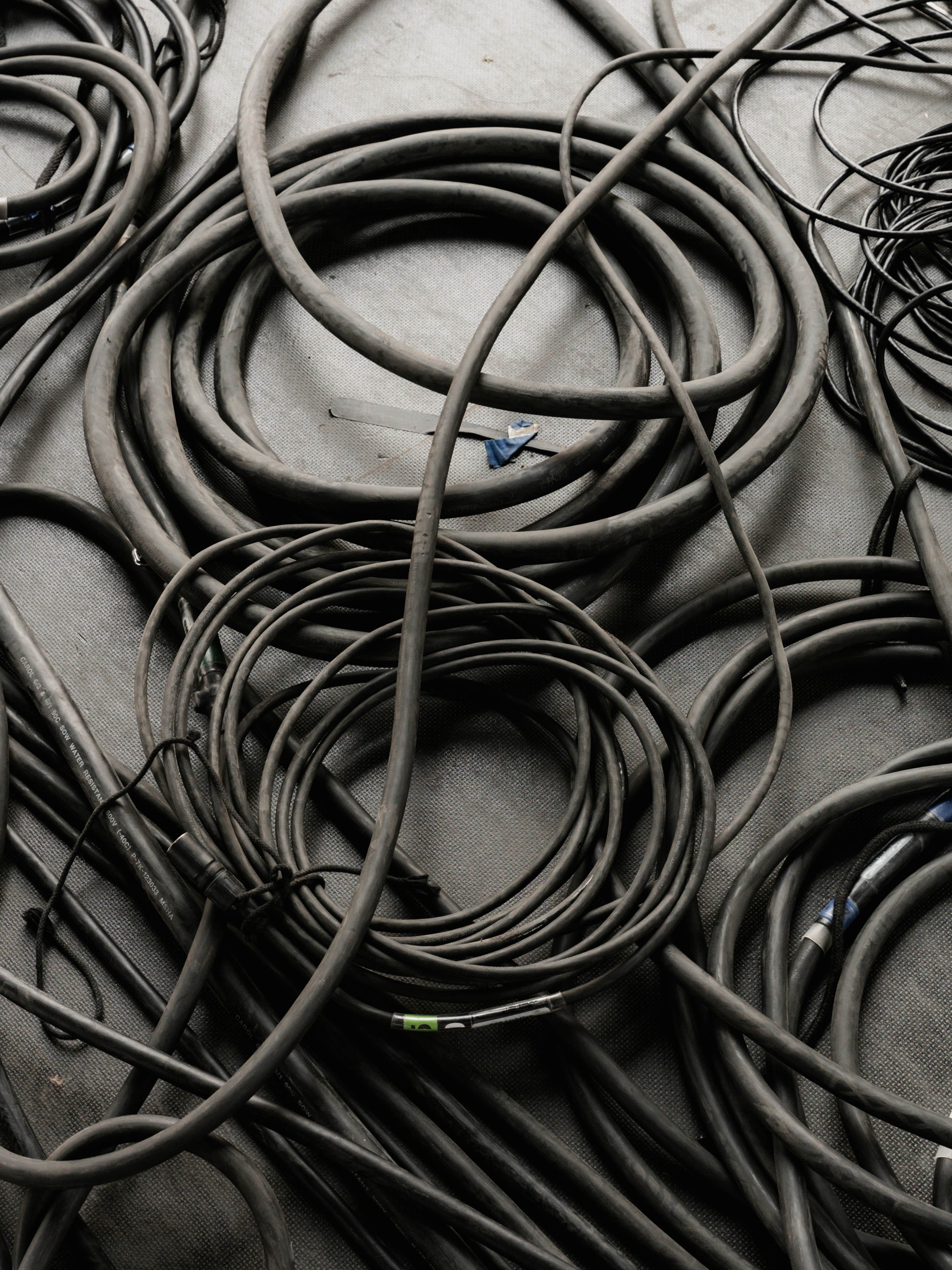 Cable runs on floor