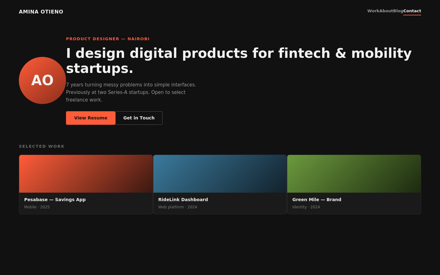 Personal portfolio website example