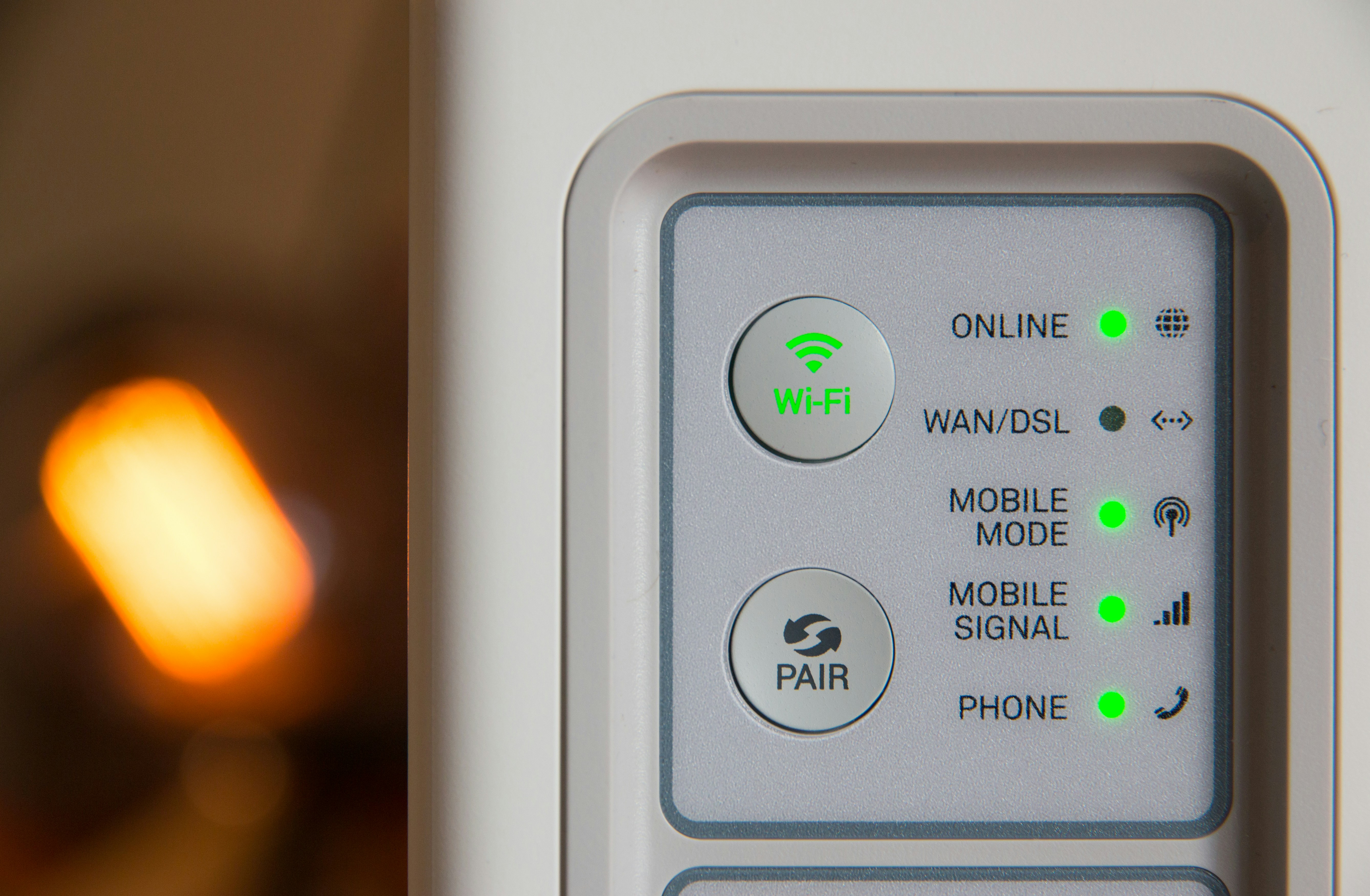 Wi-Fi device status lights
